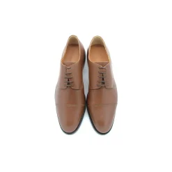 Zapato derby cuero marron
