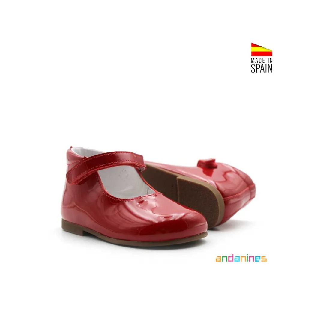 Zapato dolly rojo charol