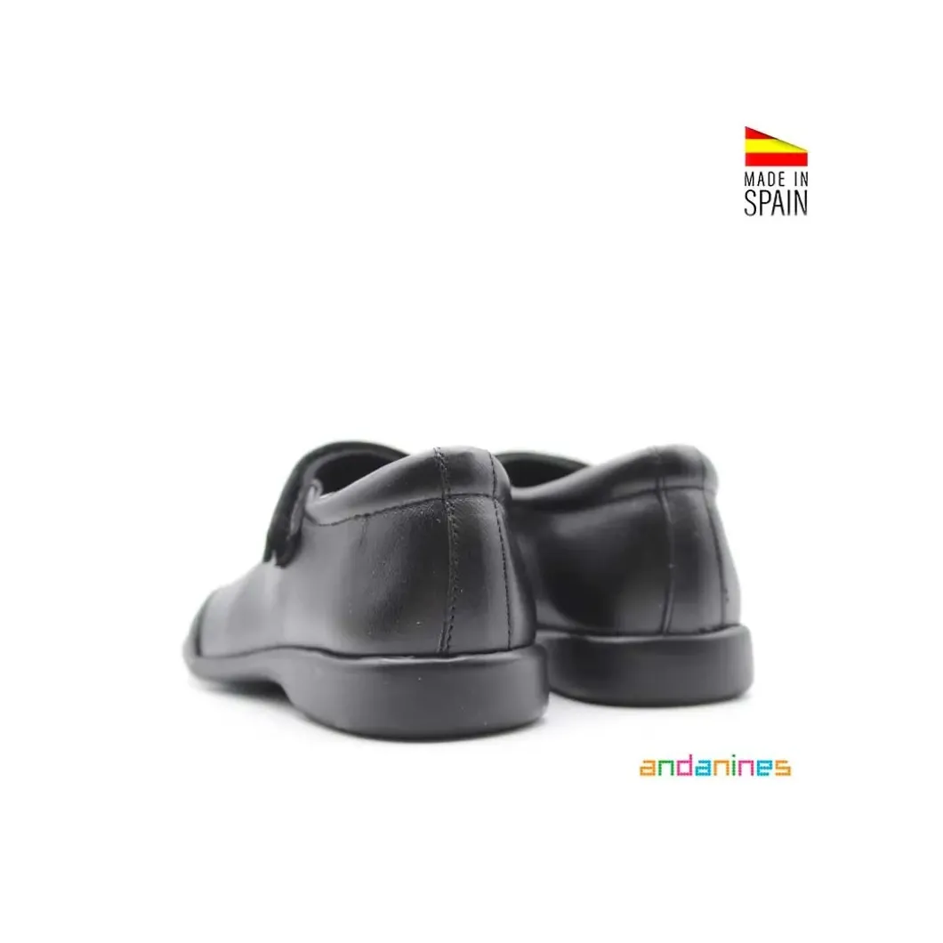 Zapato escolar negro con velcro