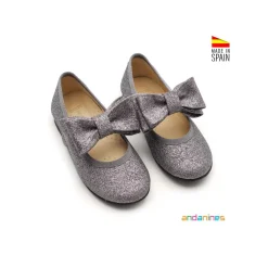 Zapato glitter plata Andanines