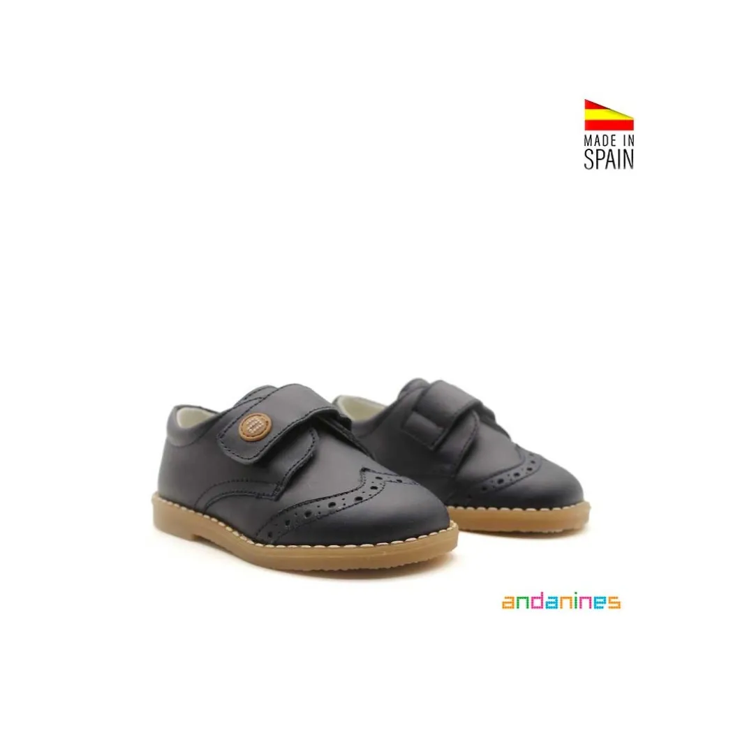 Zapato marino estilo blucher con velcro