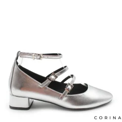 Zapato mary jane con hebillas plata