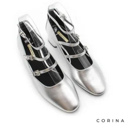 Zapato mary jane con hebillas plata