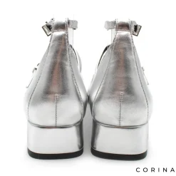 Zapato mary jane con hebillas plata
