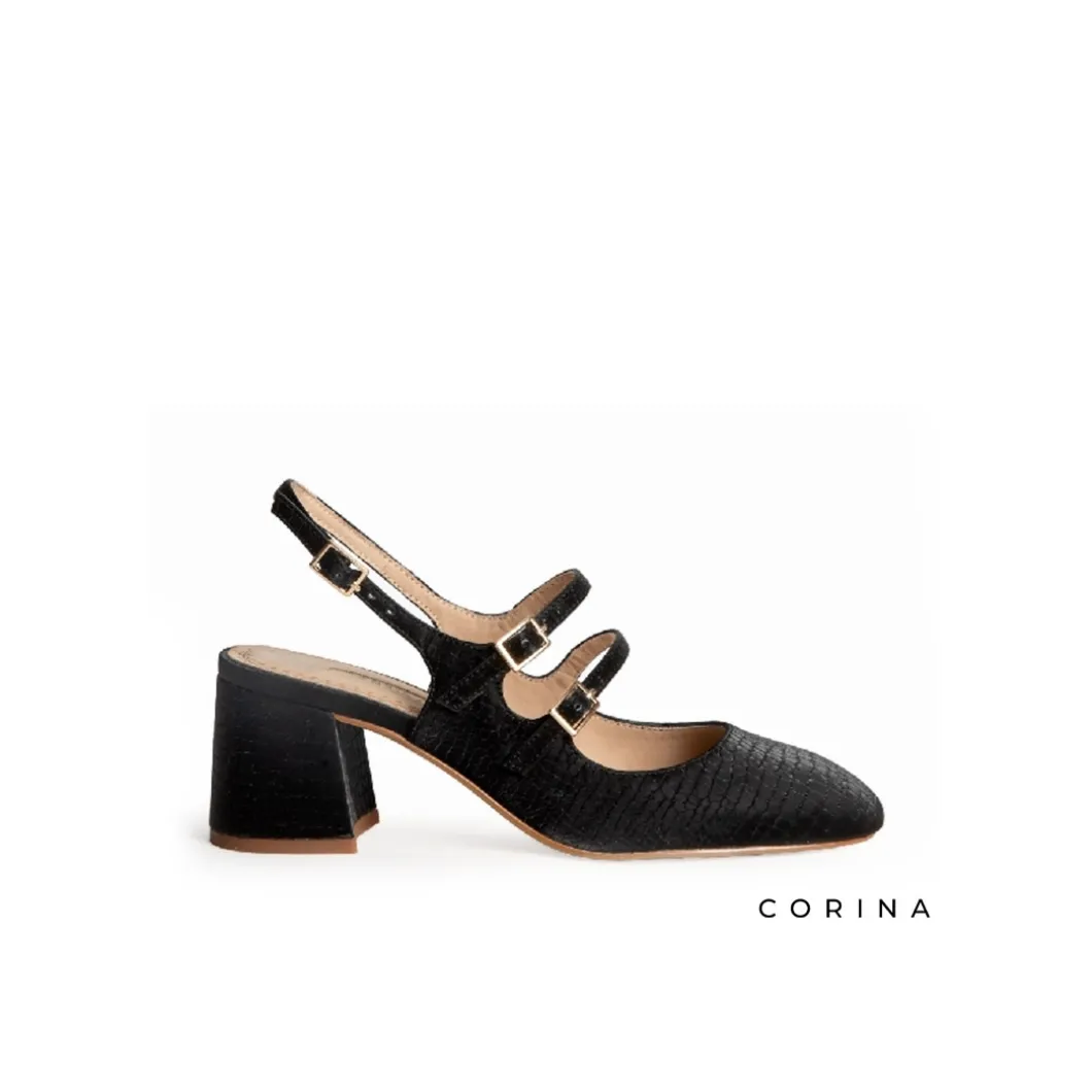 Zapato Mary Jane tacon negro