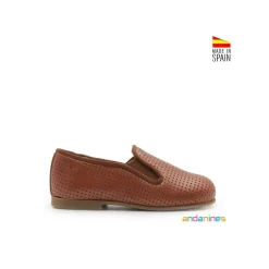 Zapato mocasín elasticos marrón