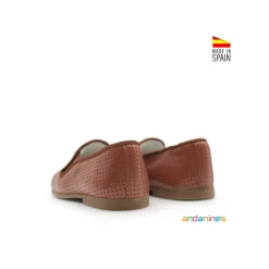 Zapato mocasín elasticos marrón