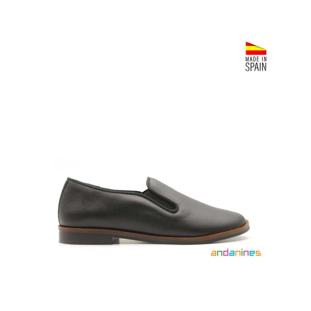Zapato mocasín elasticos negro
