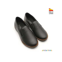 Zapato mocasín elasticos negro