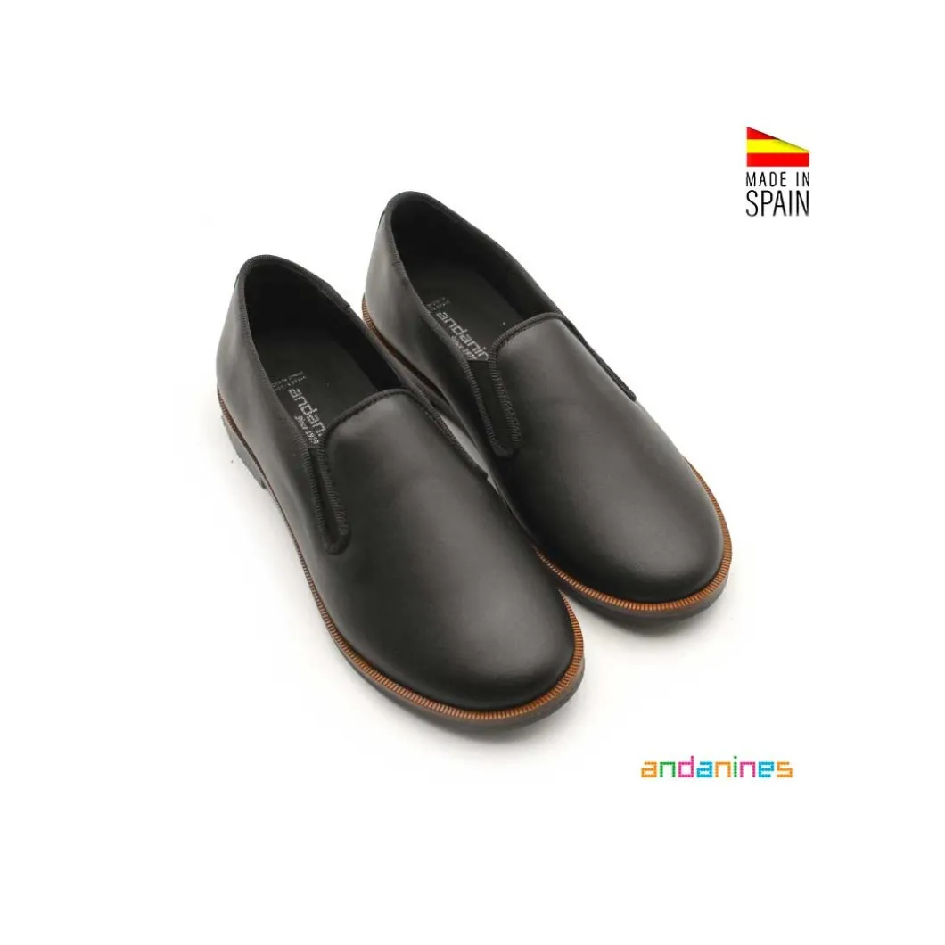 Zapato mocasín elasticos negro