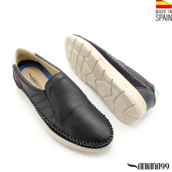 Zapato mocasín slip azul marino