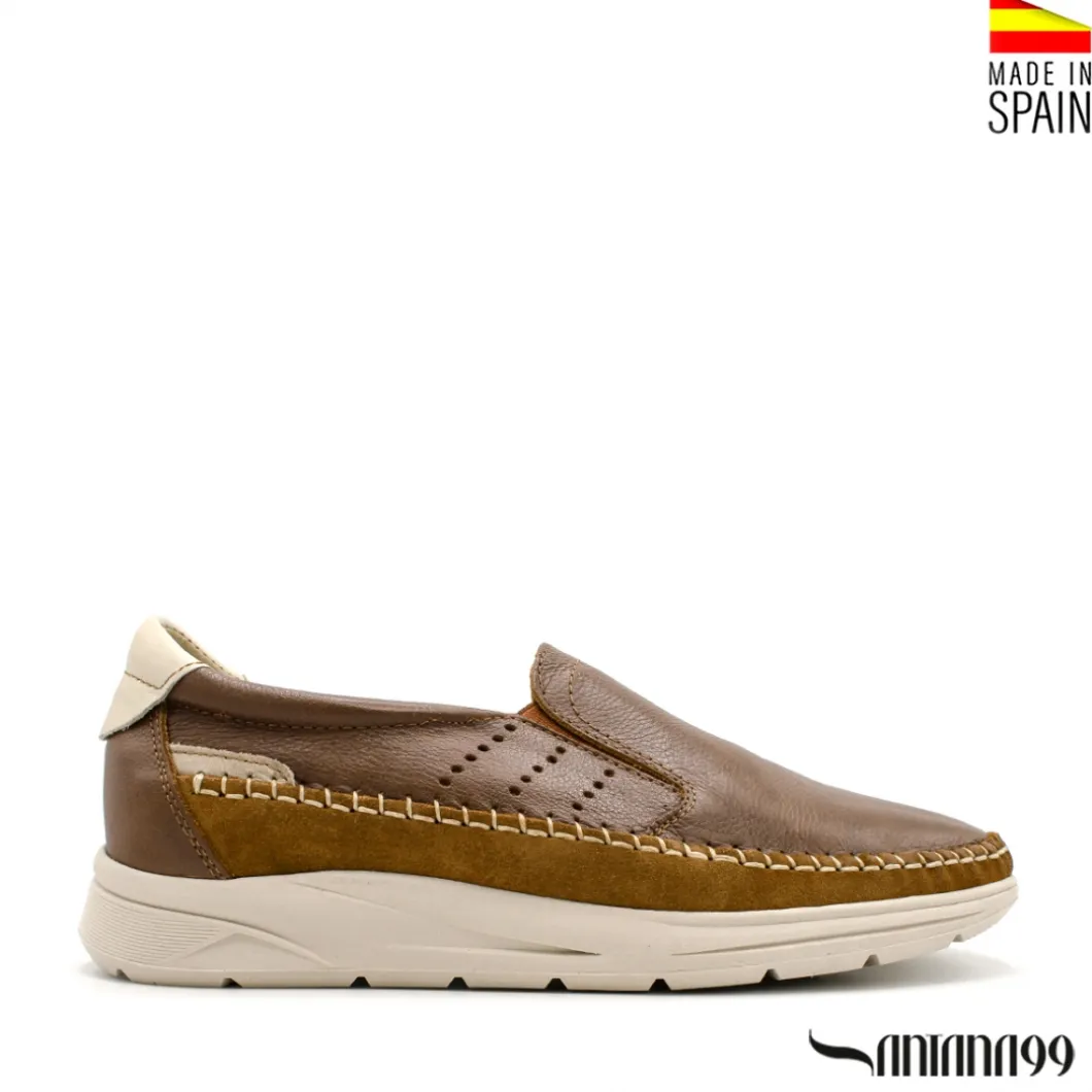 Zapato mocasín slip marrón