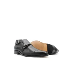 Zapato monkstrap doble negro