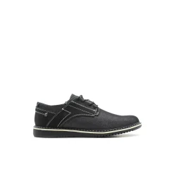 Zapato negro vaquero con cordón