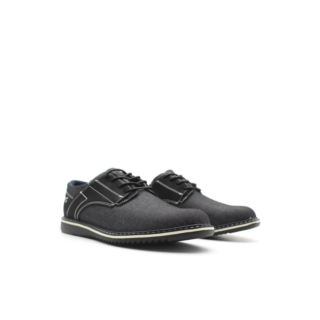 Zapato negro vaquero con cordón