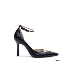 Zapato negros de tacón alto y fino