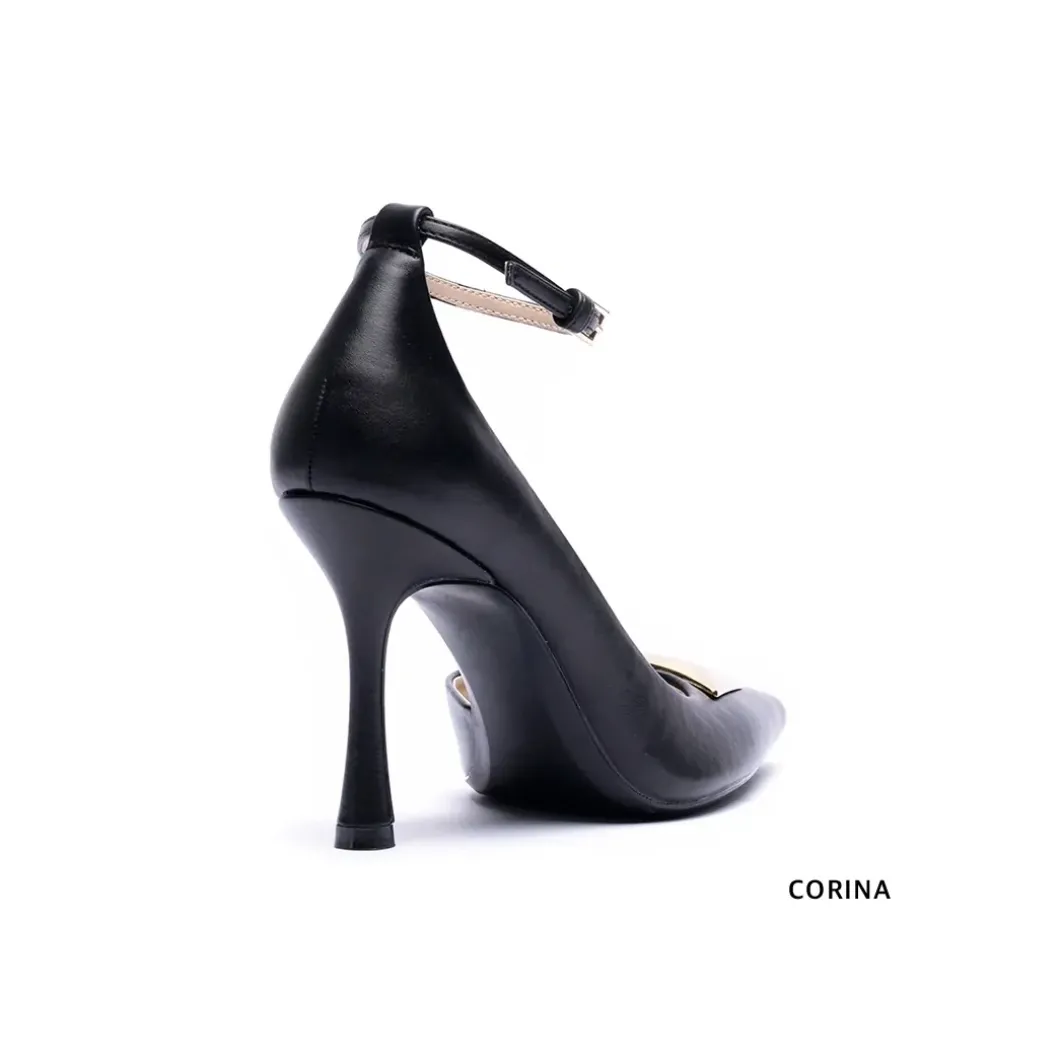 Zapato negros de tacón alto y fino