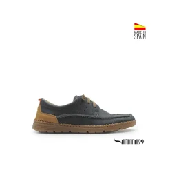 Zapato náutico casual azul marino nobuck