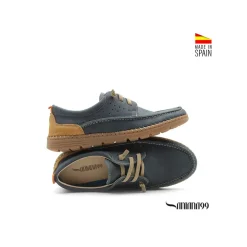 Zapato náutico casual azul marino nobuck