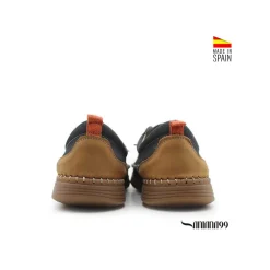 Zapato náutico casual azul marino nobuck