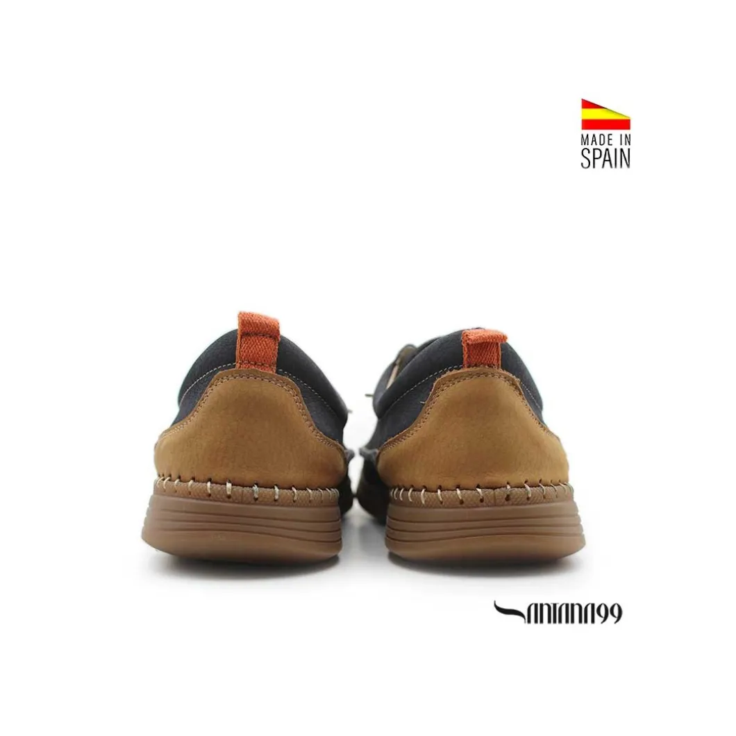 Zapato náutico casual azul marino nobuck