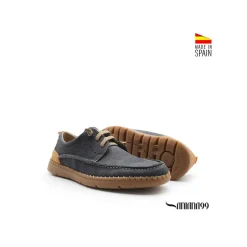Zapato náutico casual azul marino nobuck