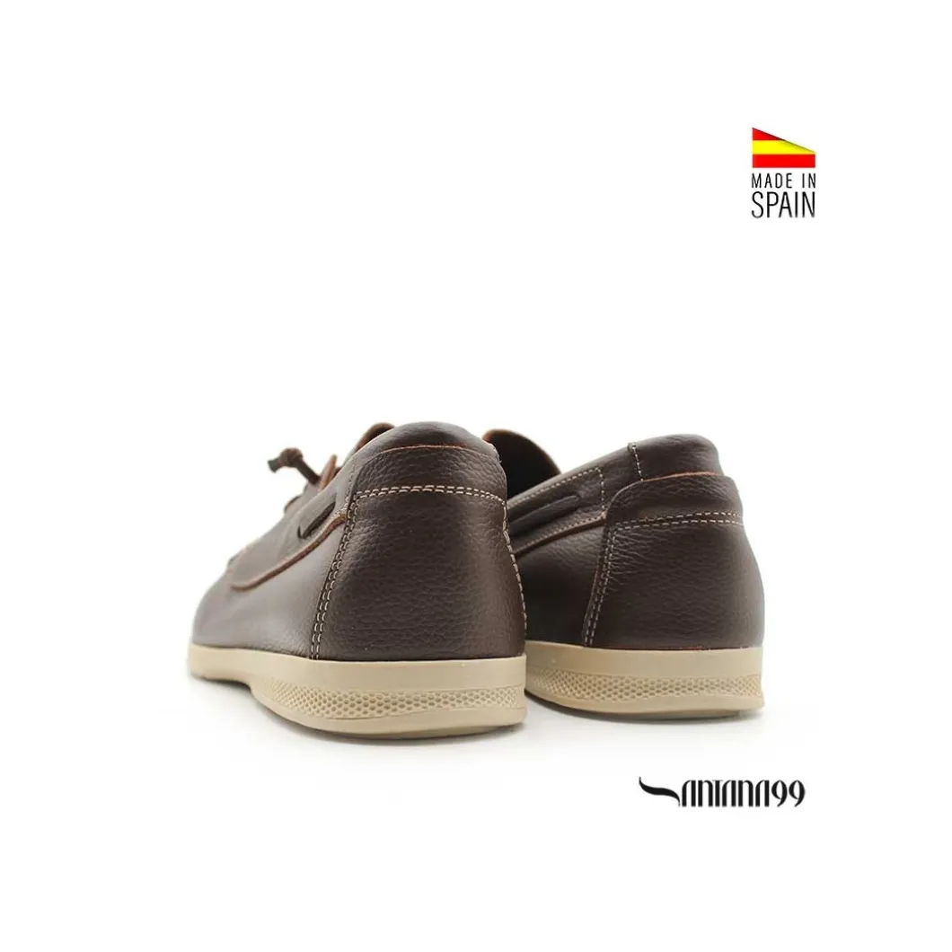 Zapato náutico marrón piel