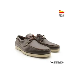 Zapato náutico marrón piel