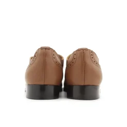 Zapato oxford camel de piel