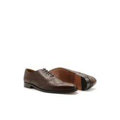 Zapato oxford marrón de piel