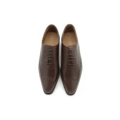 Zapato oxford marrón de piel