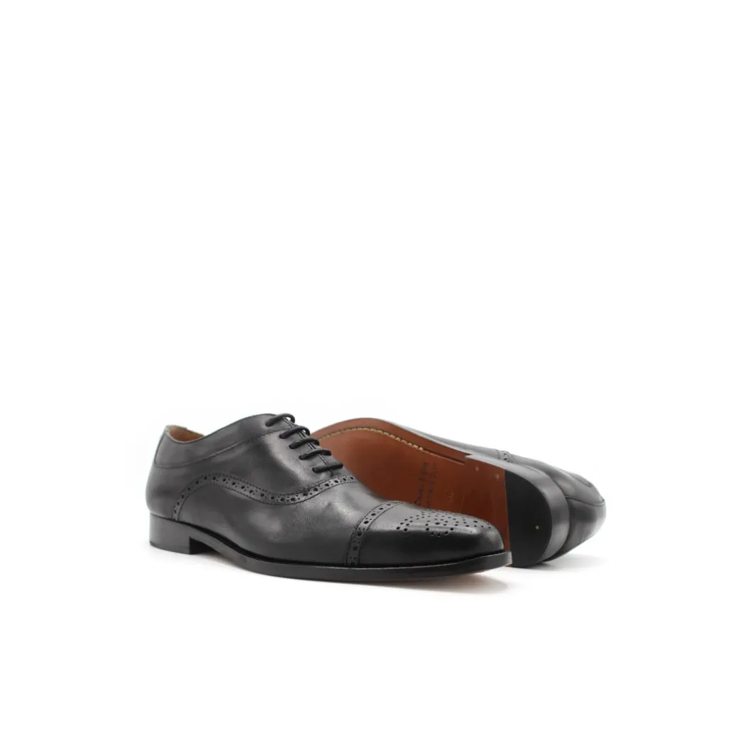 Zapato oxford negro de piel