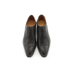 Zapato oxford negro de piel