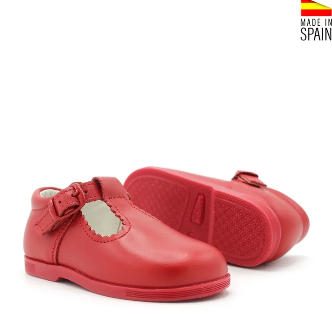 Zapato pepito piel rojo