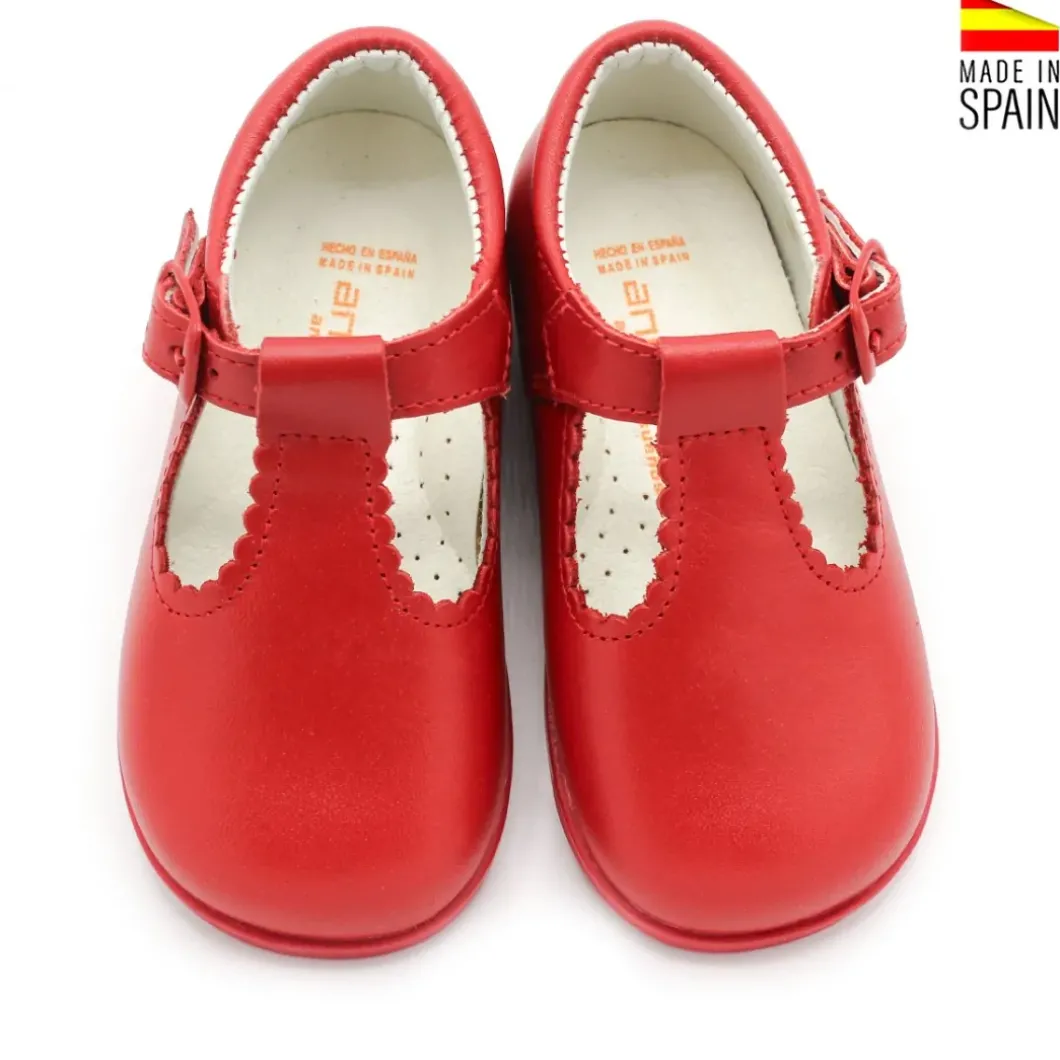 Zapato pepito piel rojo