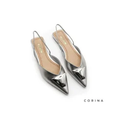 Zapato plata plano destalonado