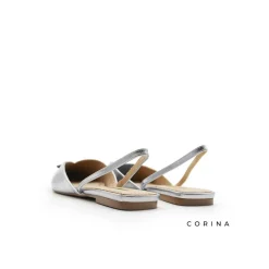 Zapato plata plano destalonado