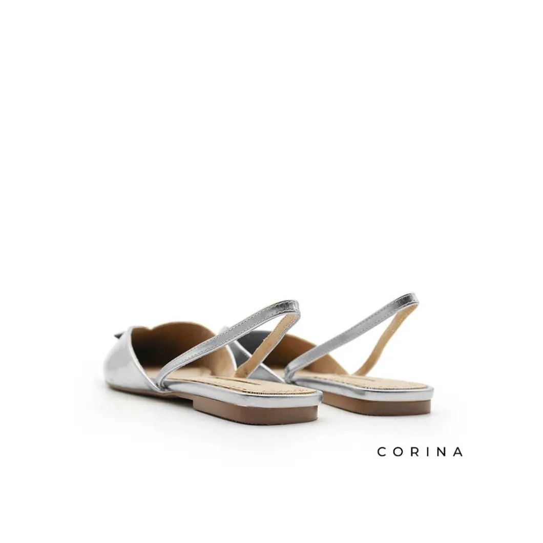 Zapato plata plano destalonado