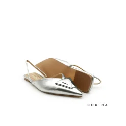 Zapato plata plano destalonado