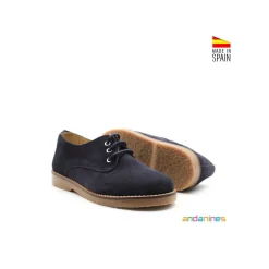 Zapato serraje marino cordones