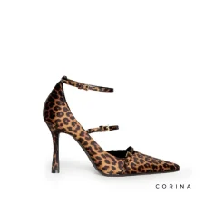 Zapato stiletto leopardo hebillas
