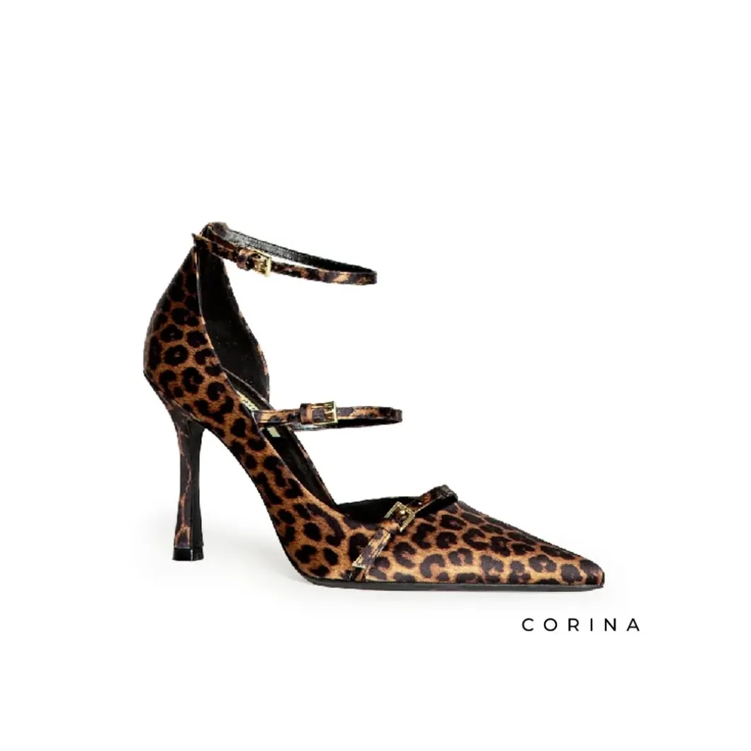 Zapato stiletto leopardo hebillas