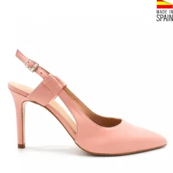 ZAPATO TACÓN PIEL EVA ROSA
