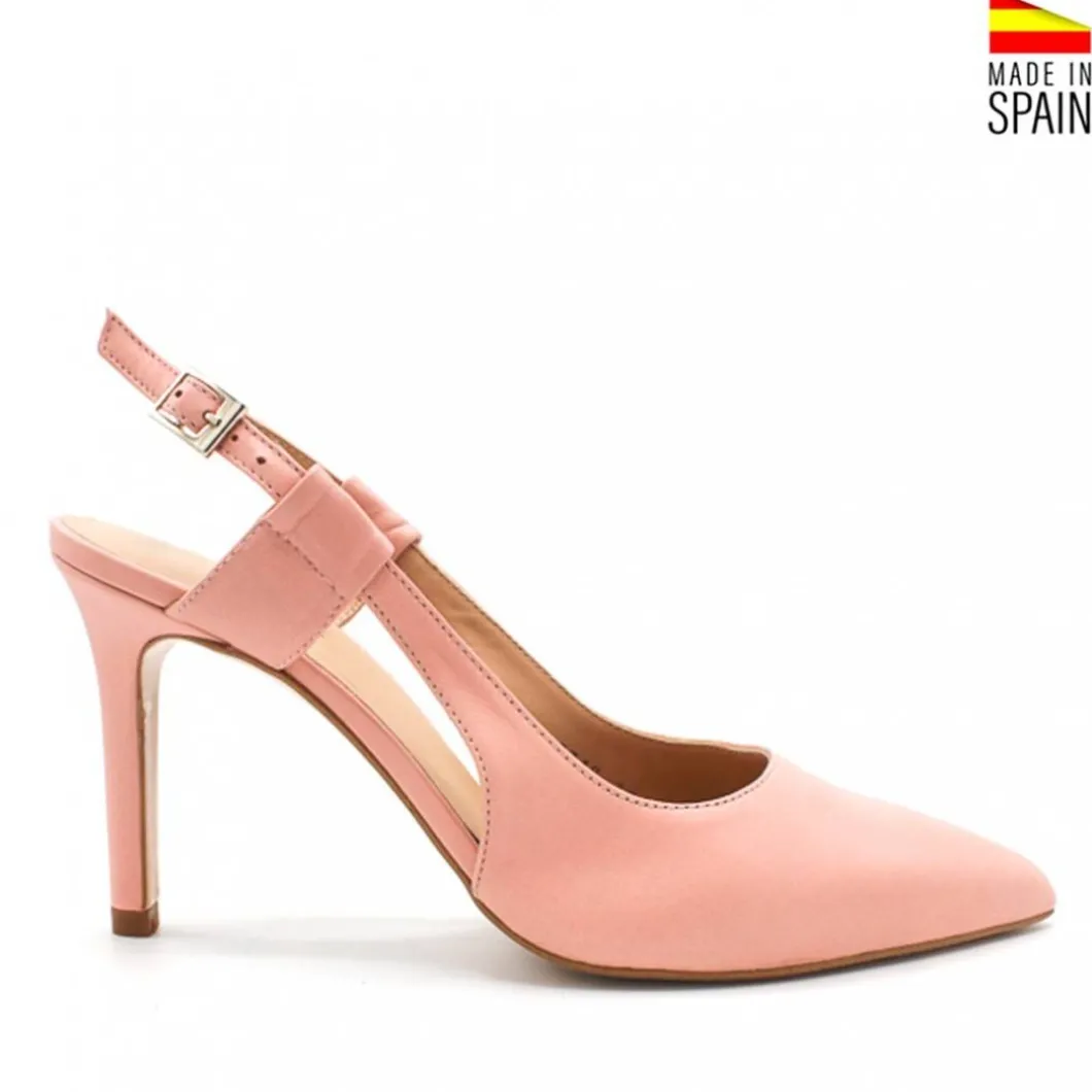 ZAPATO TACÓN PIEL EVA ROSA