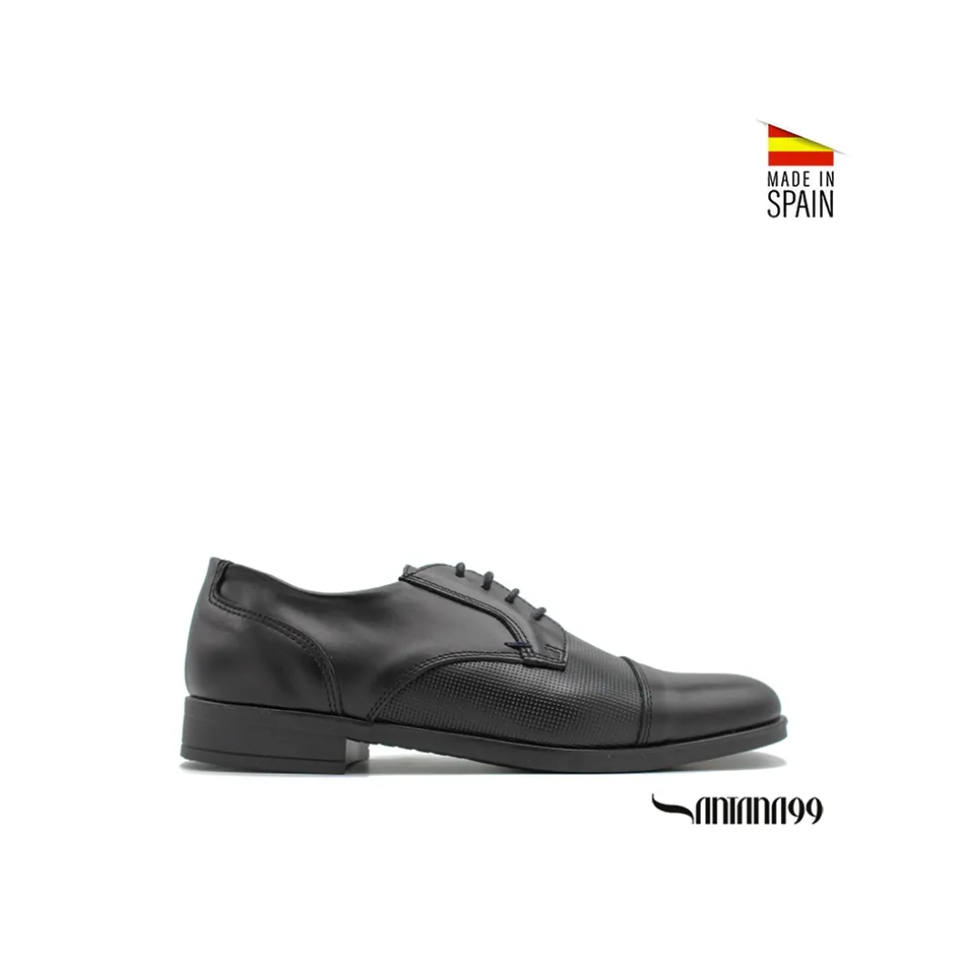 Zapato vestir derby de piel negro