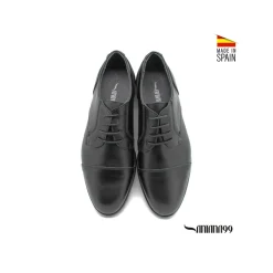 Zapato vestir derby de piel negro