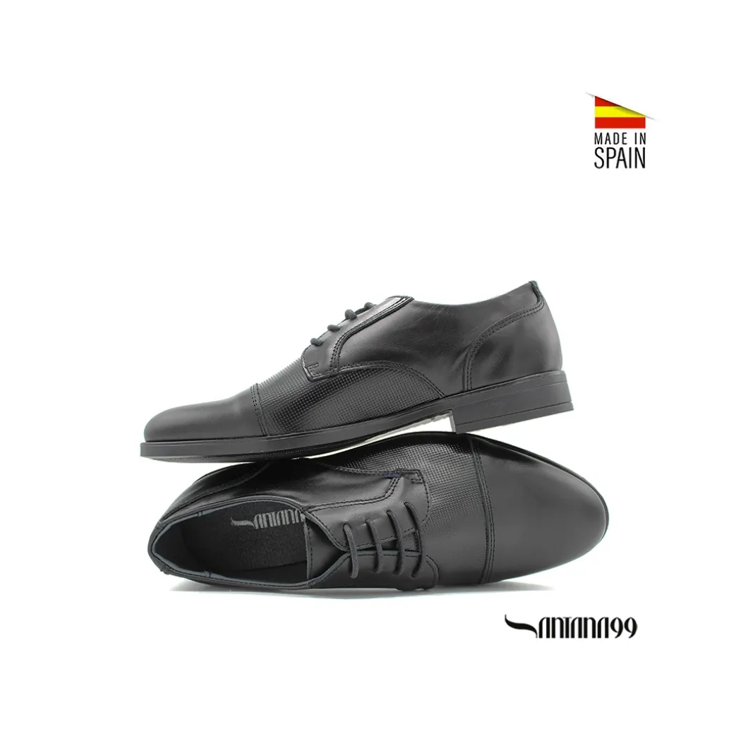 Zapato vestir derby de piel negro
