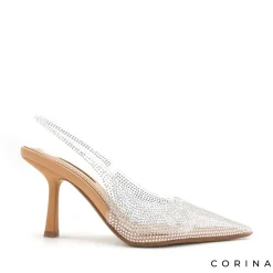 Zapatos de salón transparentes con strass