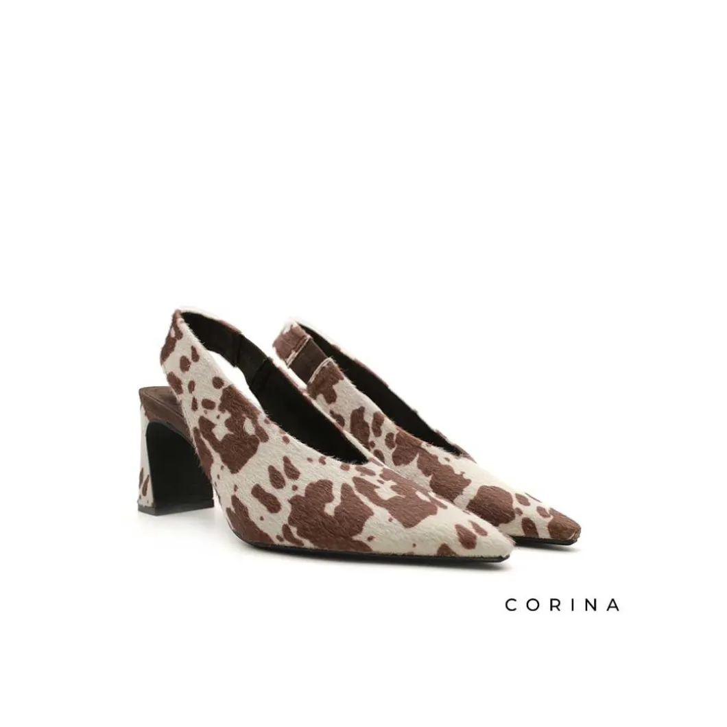 Zapatos estampado vaca con tacón