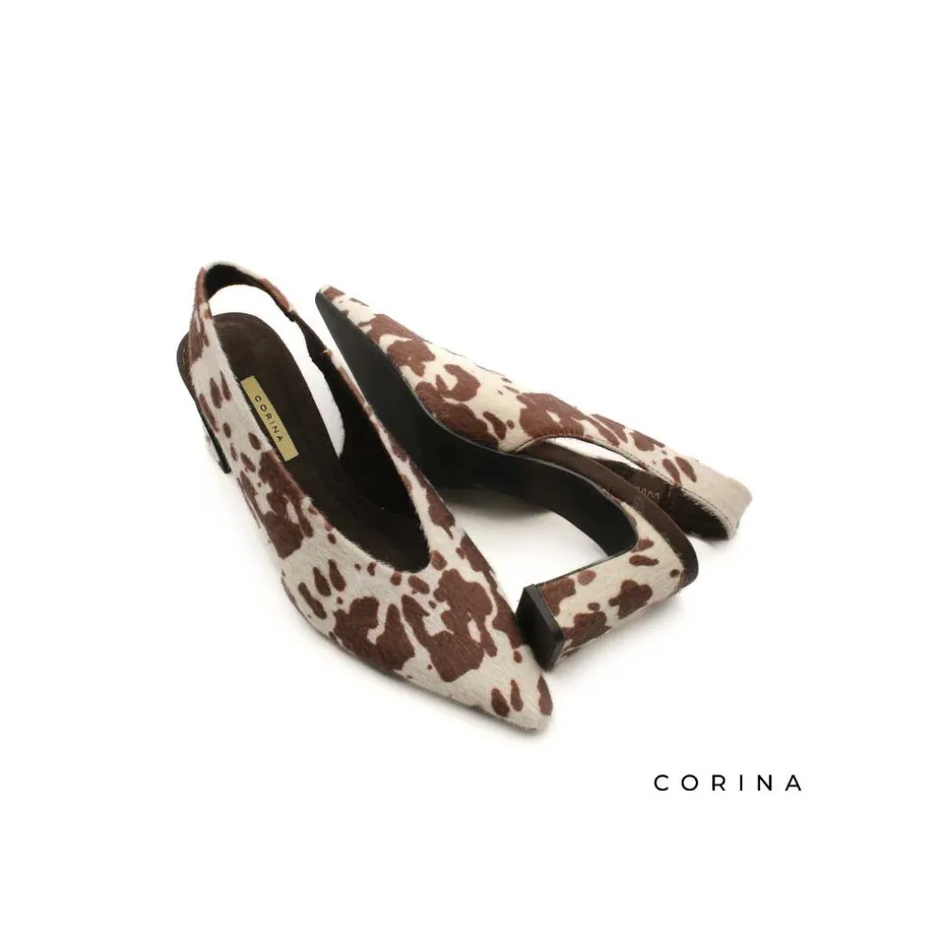 Zapatos estampado vaca con tacón